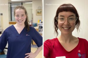 nursing scholarship recipients Caitlin Mulcahy and Phoebe Forrester