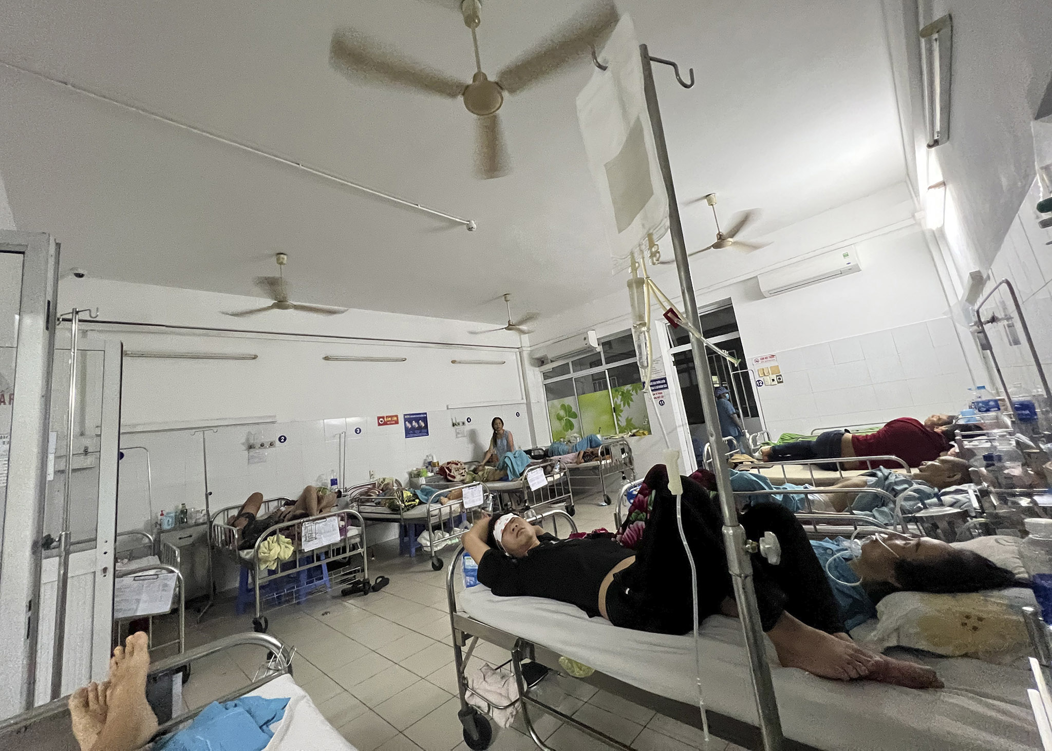 The view from Sam's bed in the local hospital in Vietnam