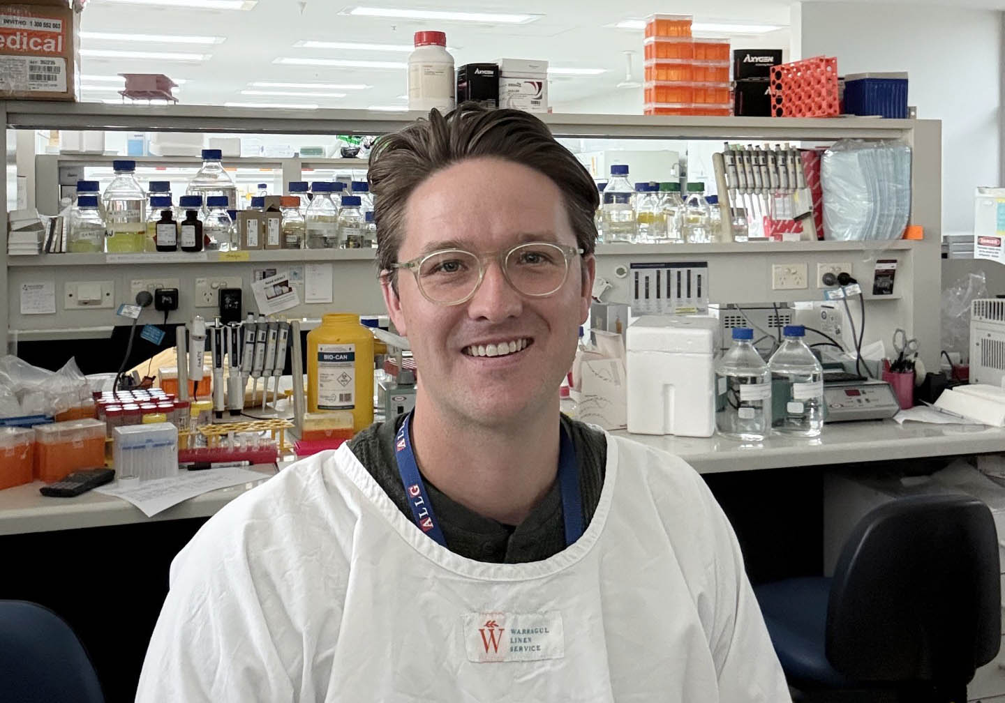 Dr Michael Ashby in the lab 